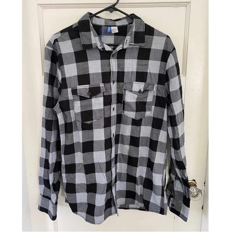 H&M DIVIDED Slim Fit Plaid Shirt